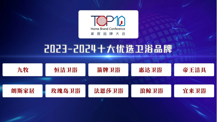 2023-2024十大优选卫浴品牌公开发布